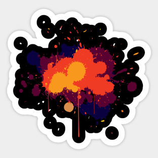 Splat purple Sticker